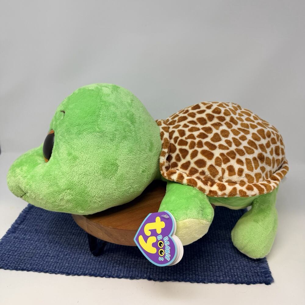 Ty Large Plush Beanie Boos SANDY the Turtle Medium 8-9" MWMTs Stuffed Animal Toy